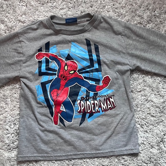 2008 Spectacular Spiderman Long Sleeve Kids Shirt - Picture 2 of 5